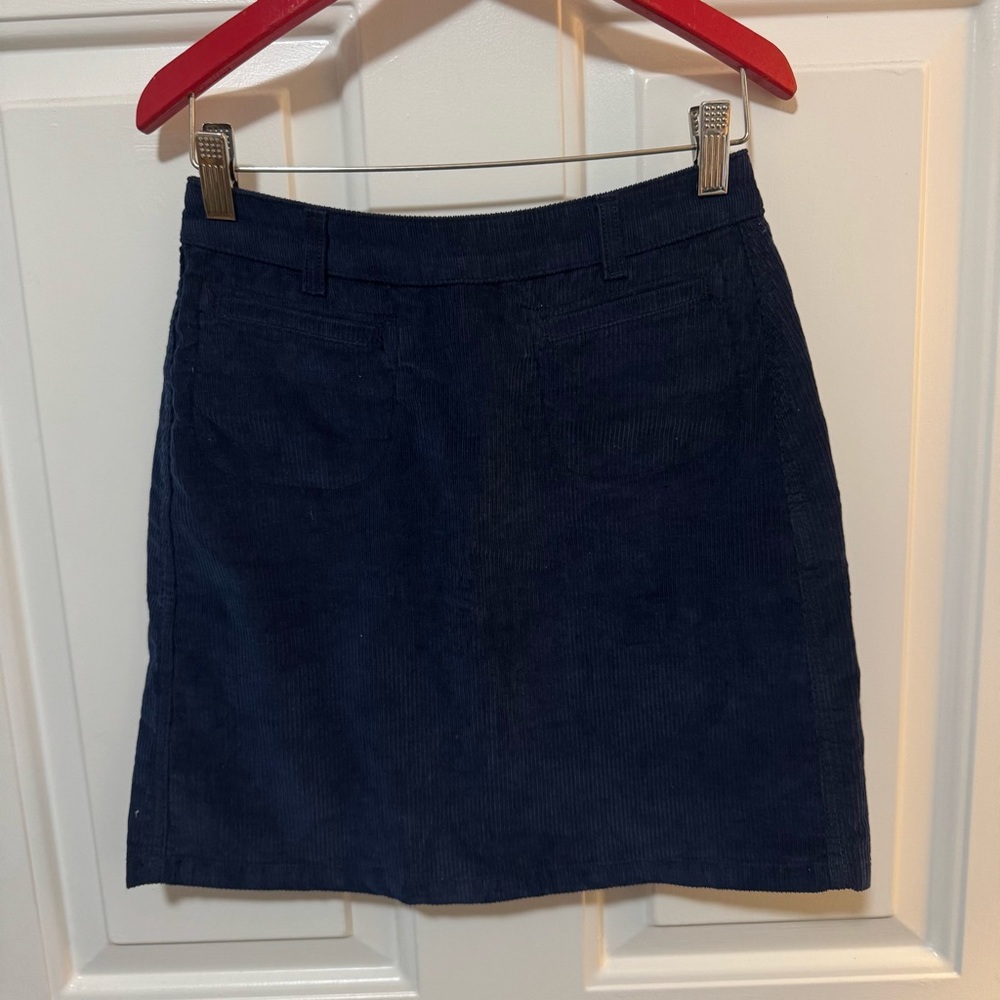 Rouje Paris Adeline Navy Corduroy Mini Skirt Size 36